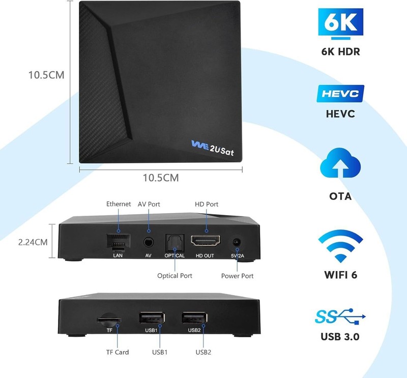Premium We2USat K3 PRO Android Live TV Box 4K HDR Media Player WiFi Set-Top Box gallery