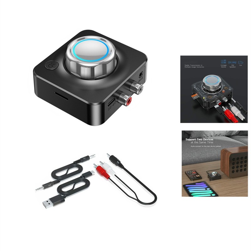 2-in-1 Wireless Bluetooth V5 Aux Audio Receiver Receiver TF Card Reader gallery