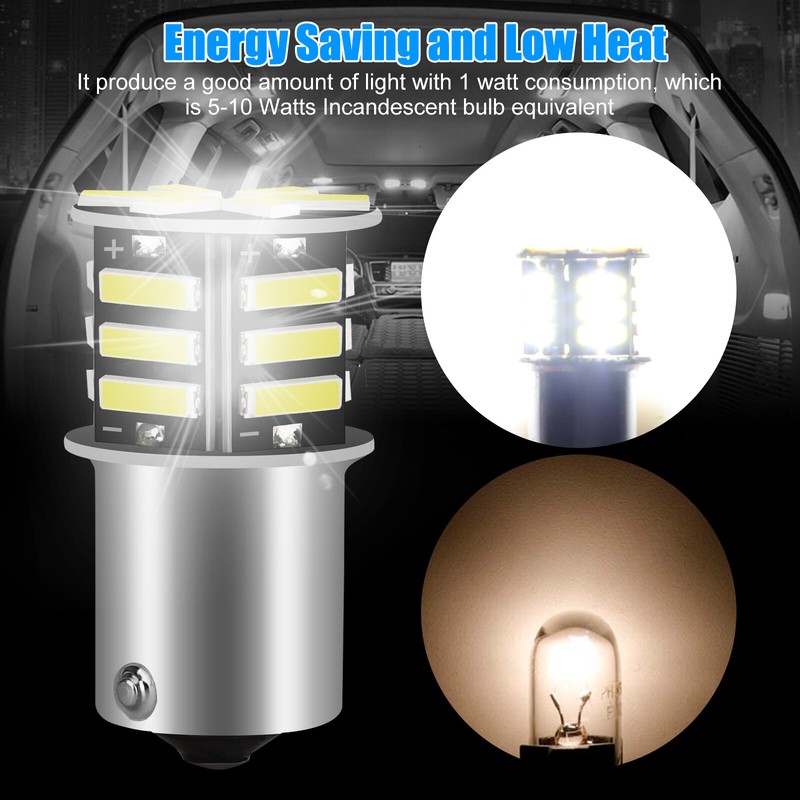 20x Super Bright White 1156 1141 1003 RV Trailer 21-SMD LED Interior Light Bulbs gallery