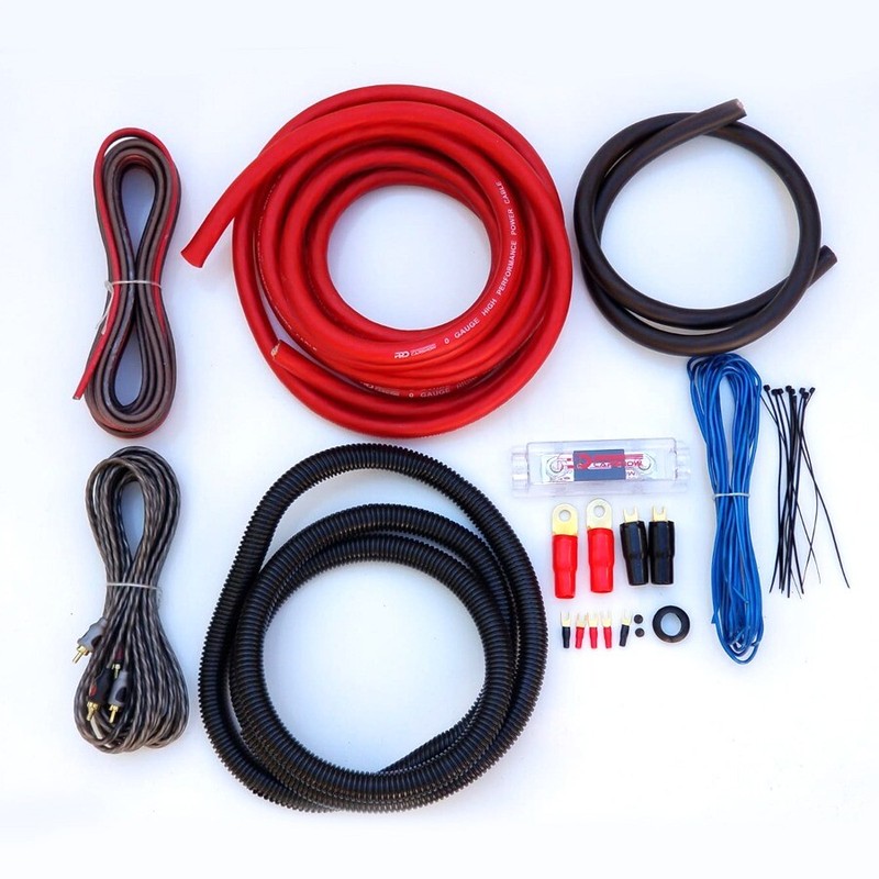 RDCARSHOW 0 GAUGE AMP KIT AMPLIFIER INSTALL WIRING COMPLETE 30000W