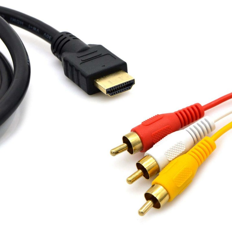 1080P HDMI Male To 3 RCA Video Audio AV Component Converter Adapter Cable HDTV gallery