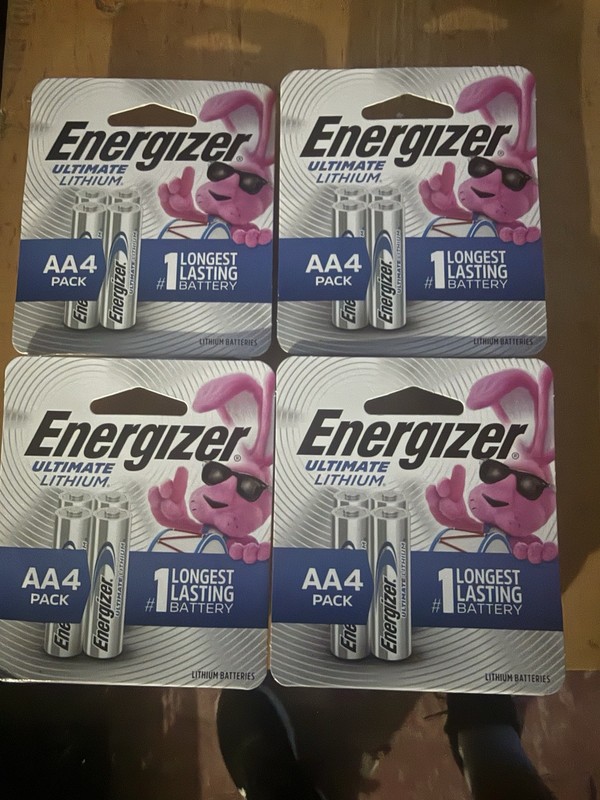 4 Packs New Energizer AA Ultimate Lithium Batteries 16 Total – FREE SHIP