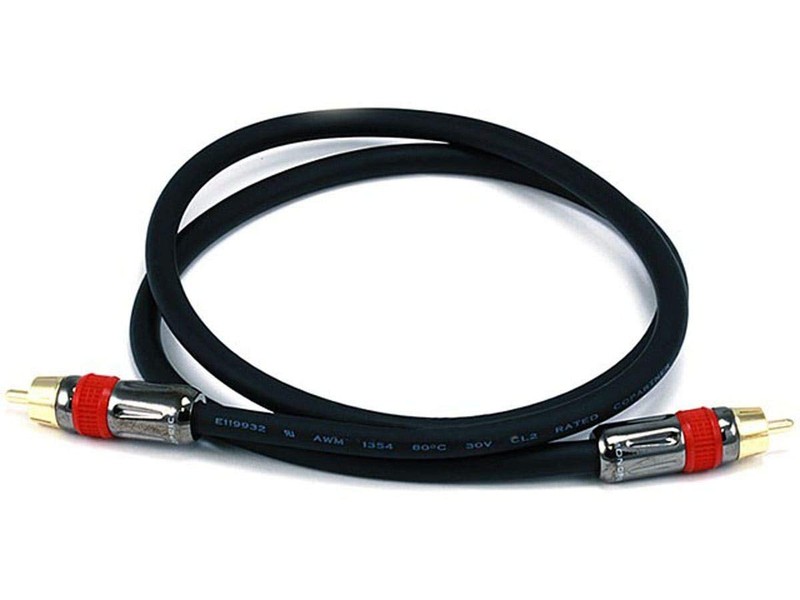 Monoprice 3ft digital Coaxial CL2 Rated Cable RG6U 75ohm gold