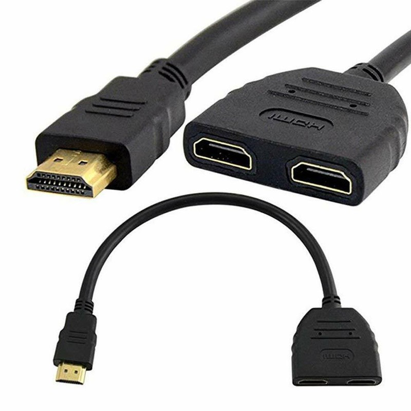 4K HDMI Cable Splitter Adapter 2.0 Converter 1 In 2 Out 1 Male to 2 Female lot gallery