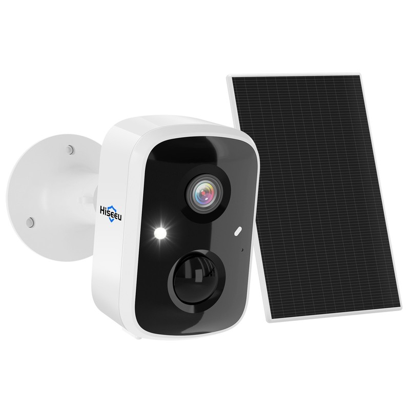 1-4PCS HISEEU 4MP Wireless 5G Wifi Solar Battery Outdoor Audio Security Camera