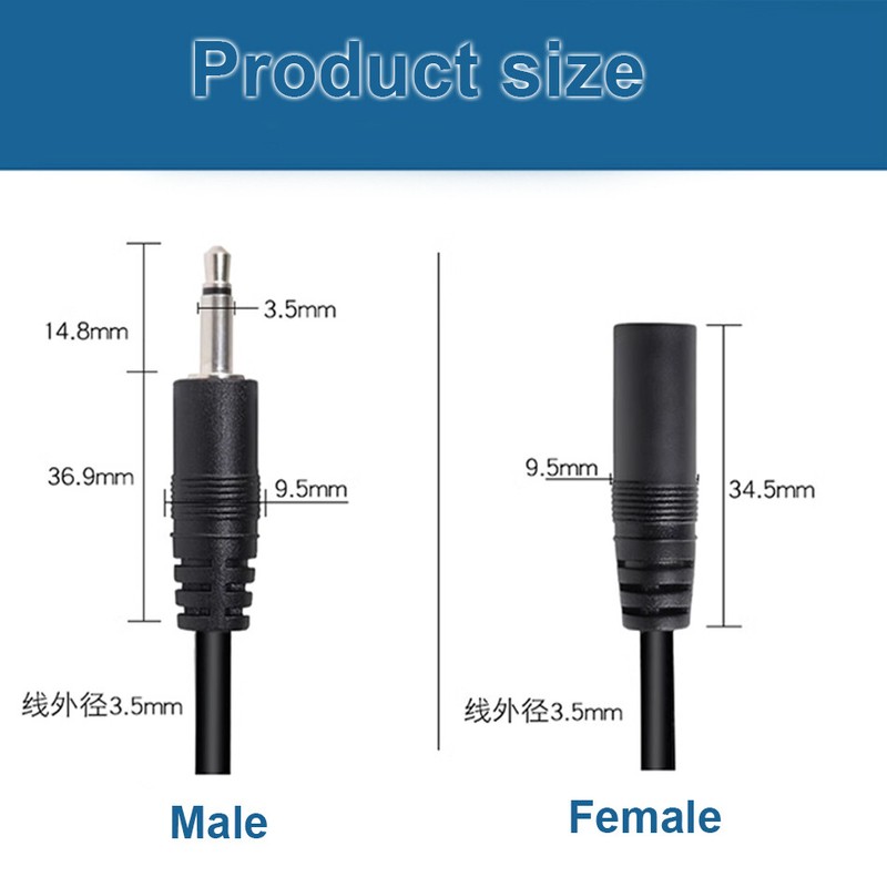 Audio Cord AUX3.5mm Stereo Male Female Jack 2pin 3 4Pin Wire DIY Pigtail Cable gallery