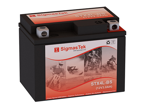SigmasTek STX4L-BS SLA Battery Replacement for Suzuki DR250S 250CC 1990-1992