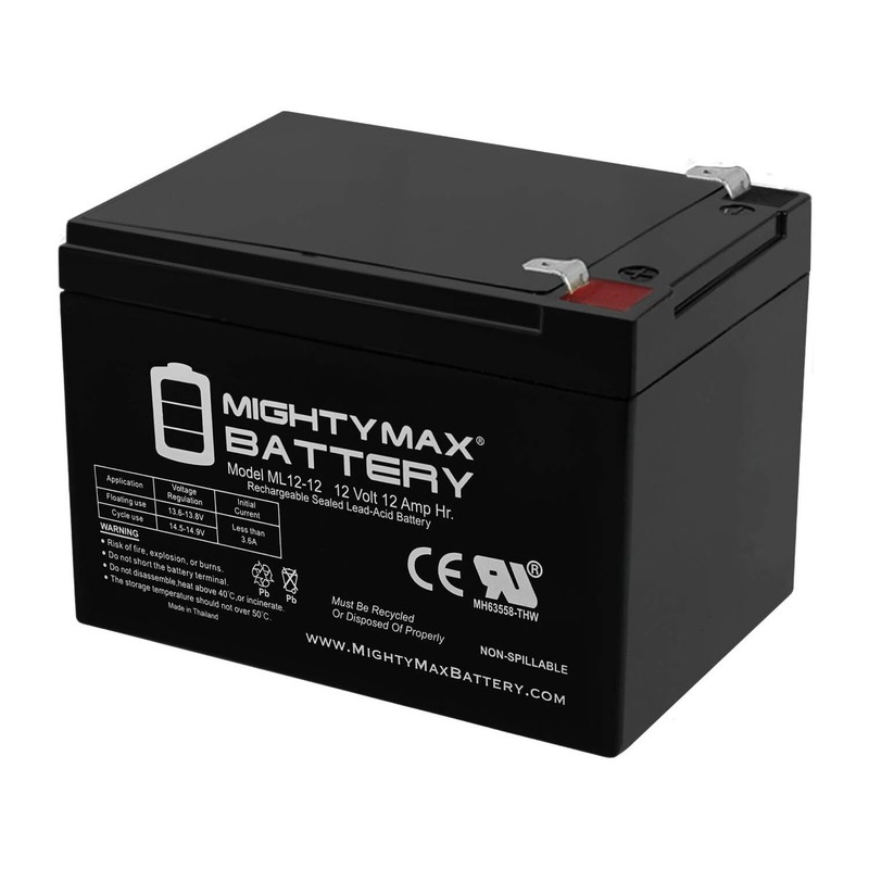 Mighty Max 12V 12Ah F2 SEALED LEAD ACID DEEP-CYCLE RECHARGEABLE BATTERY