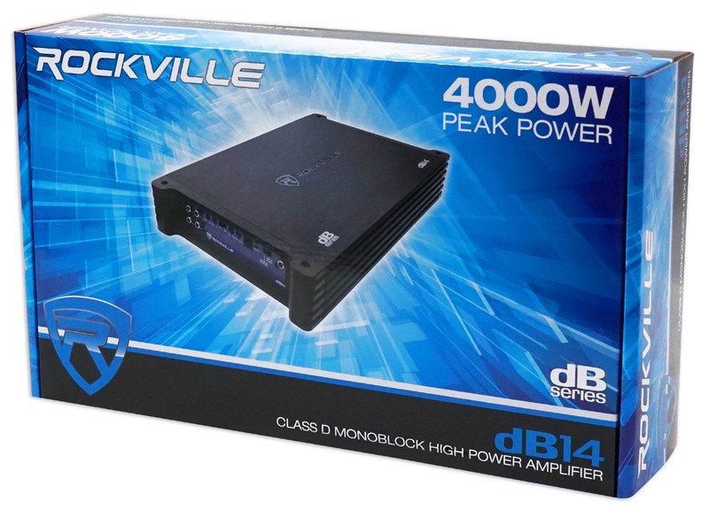 Rockville dB14 4000 Watt Peak/1000w RMS Mono 2 Ohm Amplifier Car Audio Amp gallery
