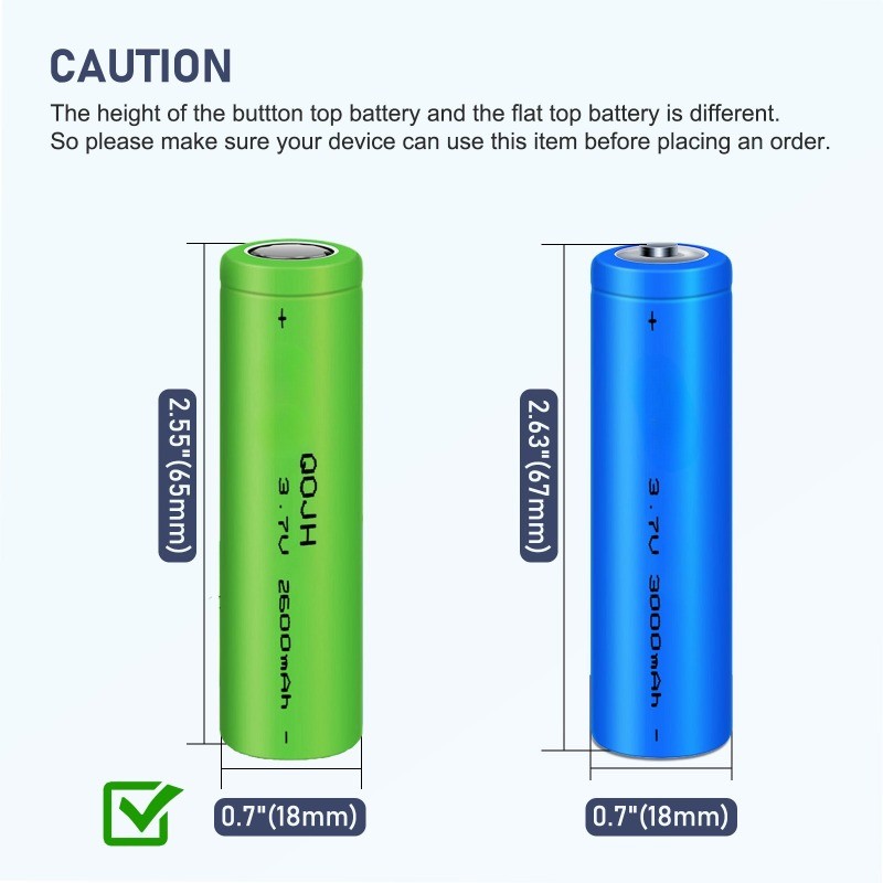 4 Pcs 2600mAh Batteries 3.7V Rechargeable Li-Ion Battery for Flashlight Torch gallery