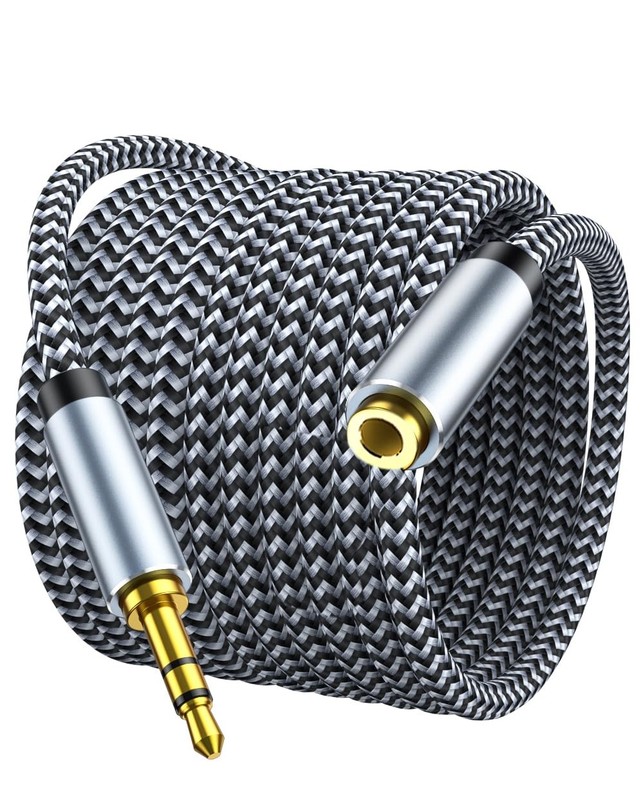 Headphone Extension Cable 10ft – 3.5mm Extension Cable Nylon Braided Aux