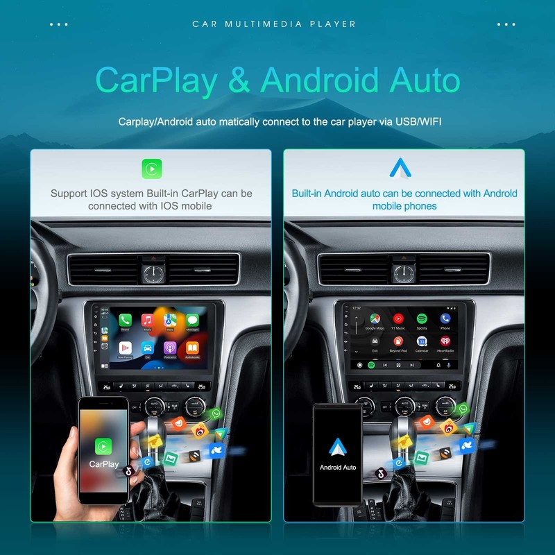10" Android 15 Carplay GPS Navi WiFi Double 2Din Touch Screen Car Stereo Radio gallery