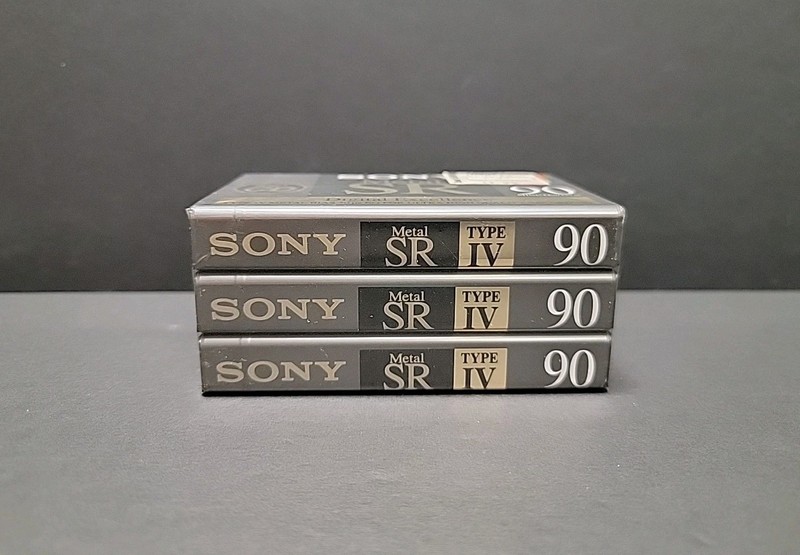 Lot of 3 SONY METAL SR 90 Cassette Tapes Type IV 3 Pack 1992 Vtg