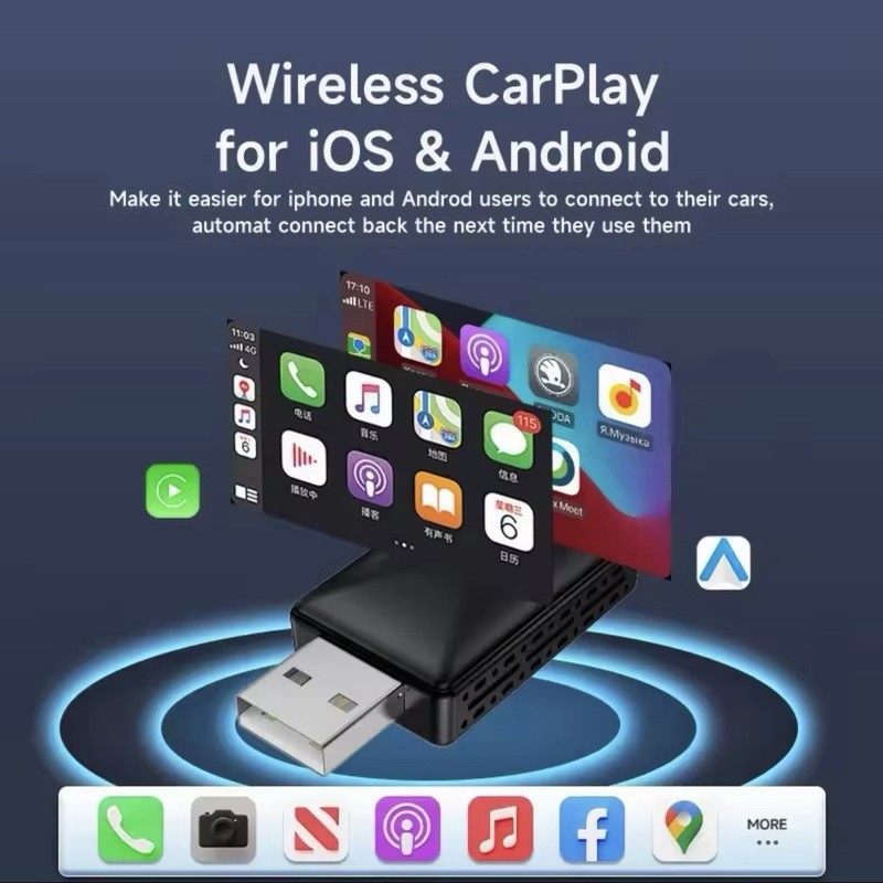 Wireless Android Auto & CarPlay Adapter | Ultra-Fast USB Smart Dongle Box gallery