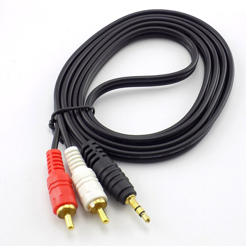 3.5mm Jack Male to 2 RCA Male AV Cord AUX Audio Cable 1.5/5/10M For Mp3 Phone gallery