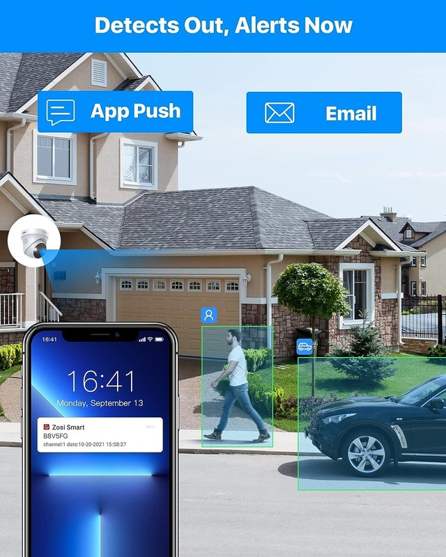 ZOSI 4K 8CH PoE Security 8MP IP Camera System 2TB Network Audio Record AI Detect gallery