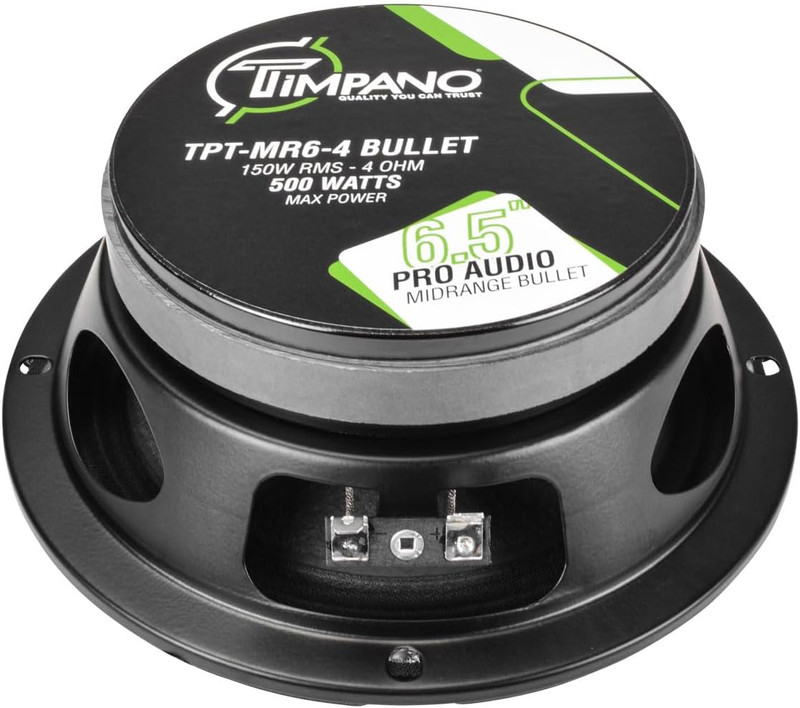 1600 Watts Bundle 2X 6.5 Midrange Speakers TPT-MR6-4 Bullet 500 Watts, 4 Ohm + 2 gallery