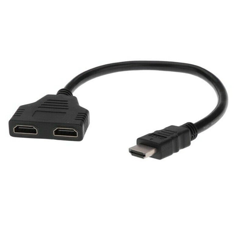HDMI Port Male to Female 1 Input 2 Output Splitter Cable Adapter Converter 1080P gallery