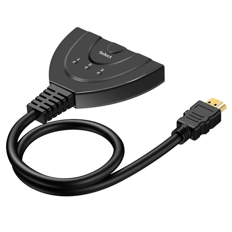 3 Port HDMI Splitter Cable 1080P Switch Switcher HUB Adapter for HDTV PS4 Xbox gallery