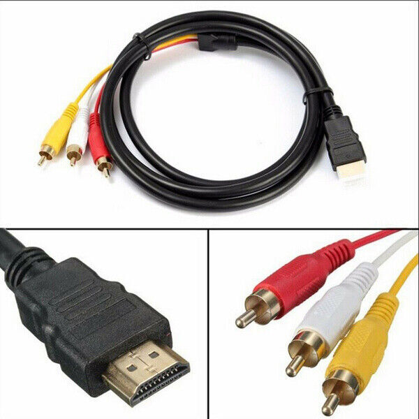 HDMI To RCA AV Adapter Converter Cable CVBS 3RCA 1080P Composite Video Audio gallery
