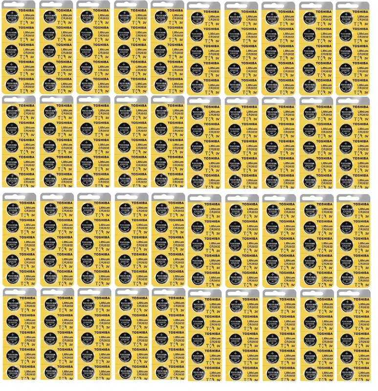 Lot of 1000 Toshiba CR2032 New Fresh Date CR2032 2032 Lithium 3V Batteries 2034
