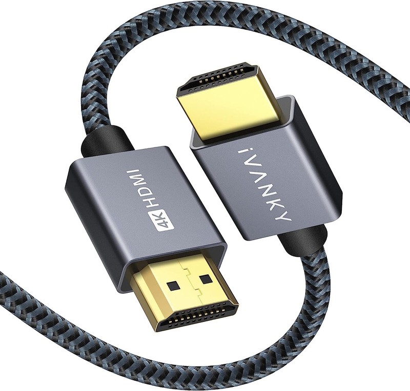 New– Ivanky High Speed 4K Hdmi to Hdmi 4K Braided Cable – 60 HZ – 6.6 FT Length