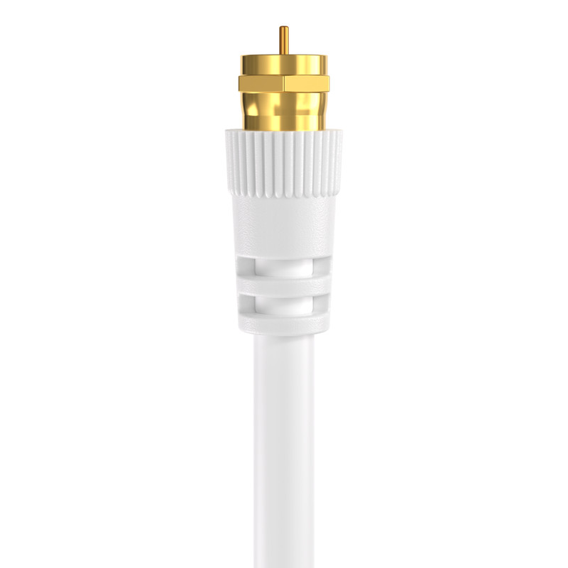 RG6 DUAL Shield Coax Cable White TV Antenna Satellite 3ft-100ft Multi-Pack Lot gallery