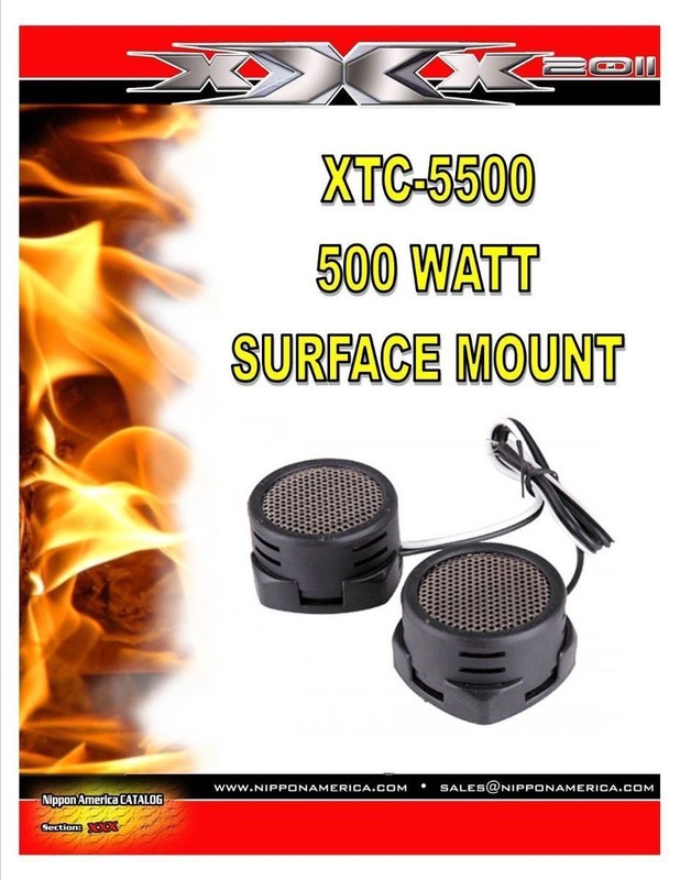 500w High Frequency Car Truck Boat Stereo Tweeters Built-in Crossover XTC-5500