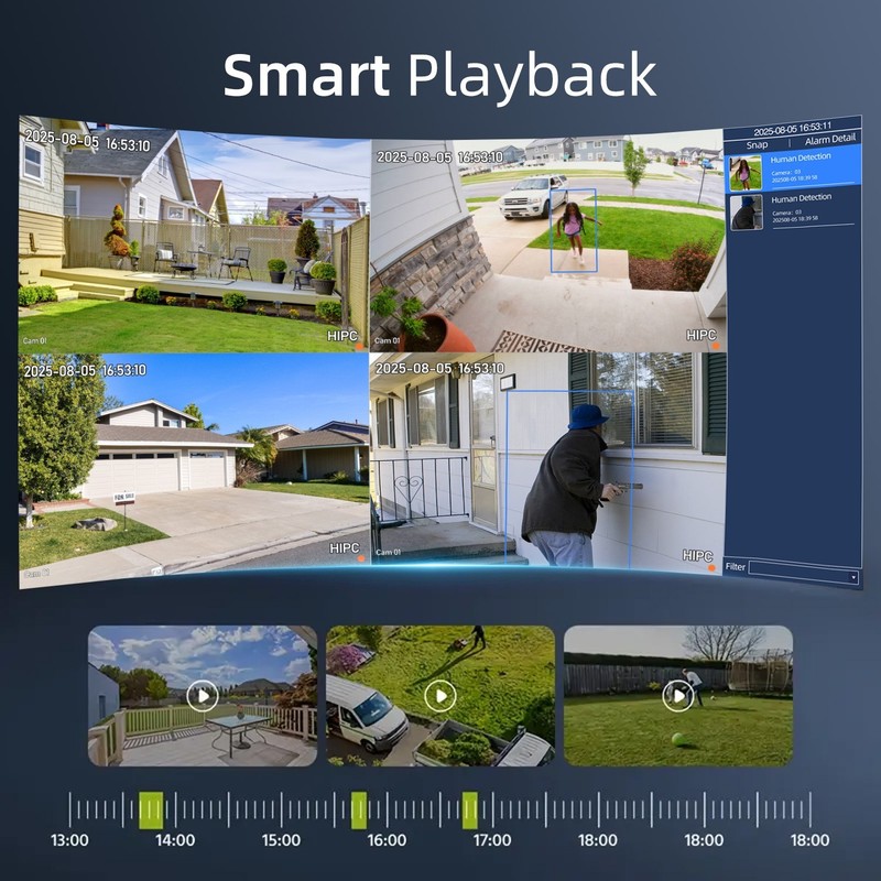 8CH 5MP 3K NVR 5MP Audio POE IP Security Camera System Motion Detection 2TB gallery