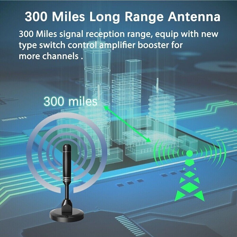 5600 Miles Digital TV Antenna Indoor HDTV Amplified Signal Booster 4K HD 1080P gallery