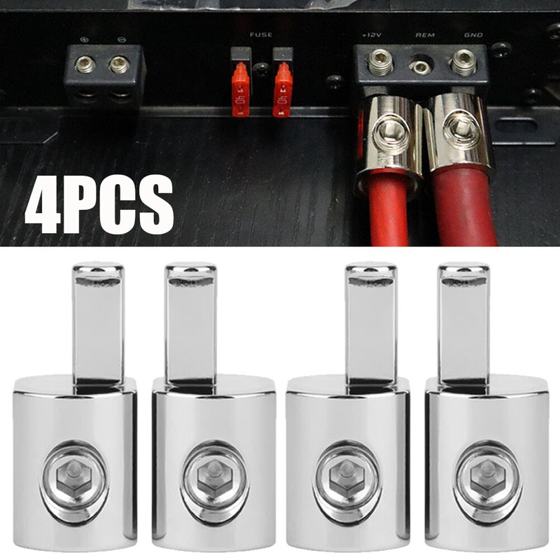 4x Amp Input Reducer 1/0 Gauge to 4 Gauge Wire Reducer Power/Ground Input reduce