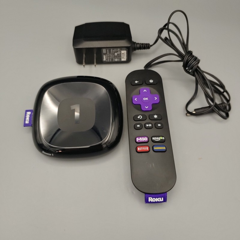 Roku 1 Streaming Player 2710X Complete With Remote And AC Adapter Tested Works