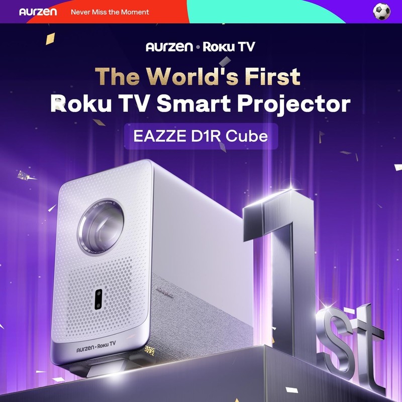 Aurzen Roku TV Smart Video Projector 1080P FHD Dolby Bluetooth 5G WiFi Netflix gallery