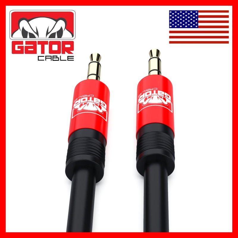 AUX Audio Cable 3.5mm Male to Male For Phone iPhone Samsung Android LG RED 6FT gallery