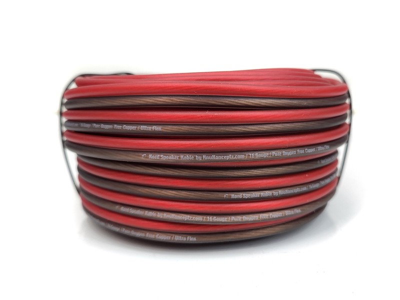 KnuKonceptz Kord 10 12 14 16 Gauge Copper Speaker Wire Cable Ultra Flex OFC lot gallery