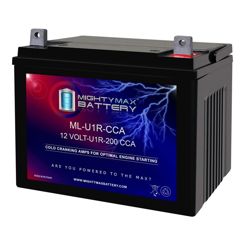 Mighty Max ML-U1R-CCA 12V 200CCA Battery Replaces U1R Lawn Mower and Tractor