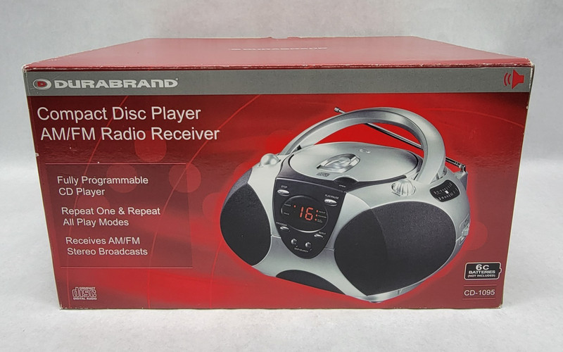Durabrand Portable CD Player AM/FM Radio Boombox CD-1095 – Brand NEW in Open Box
