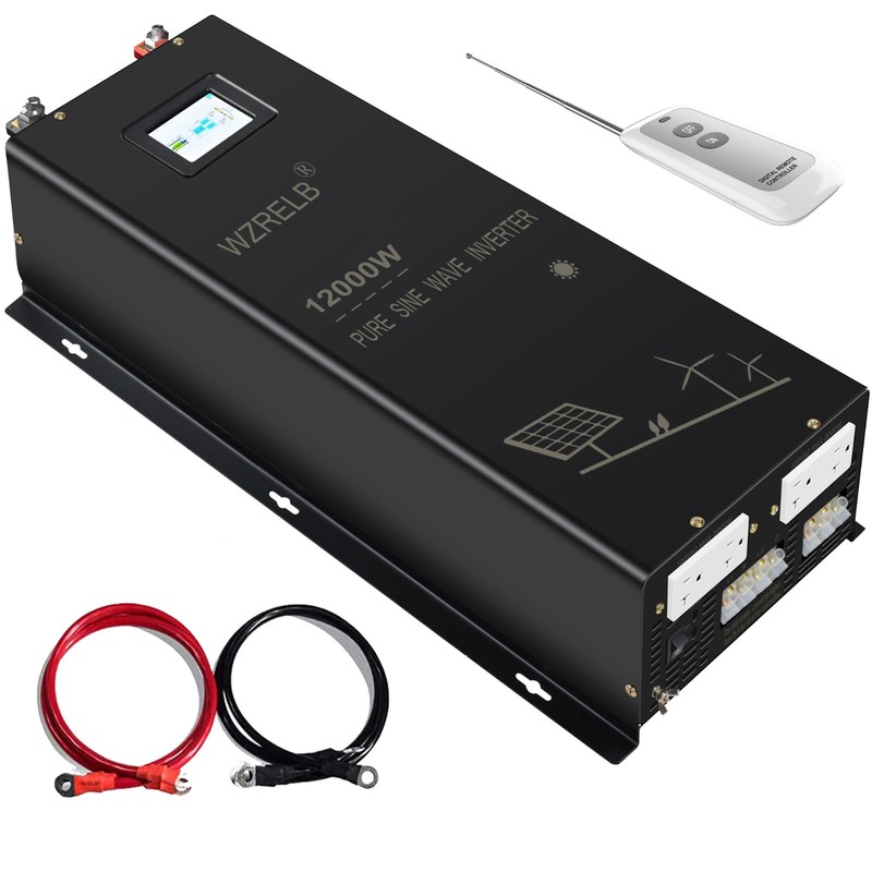 12000W Pure Sine Wave Inverter 48V to 120V 240V Split Phase Car Truck Remote RV