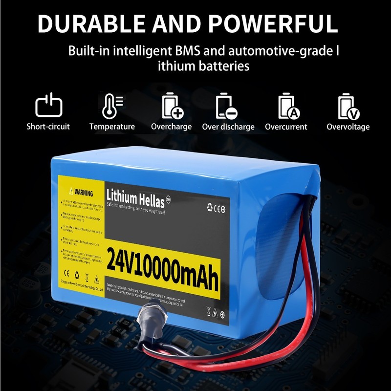 24V10Ah Rechargeable Li-ion Battery 7S4P With 29.4V Charger For DIY 24V Devices gallery