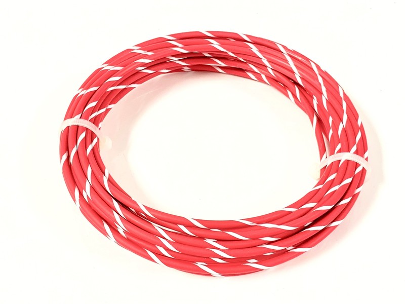 AUTOMOTIVE WIRE 12 GAUGE GA HIGH TEMP GXL COPPER WIRE RED WHITE STRIPE 100′ USA