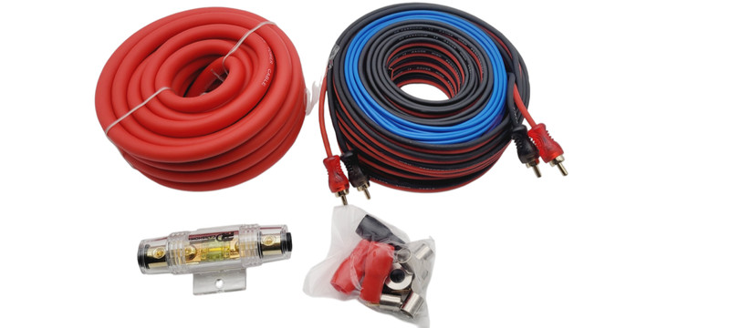 RDCARSHOW 4-GAUGE AMP KIT AMPLIFIER INSTALL WIRING COMPLETE 5,000W CAR AUDIO