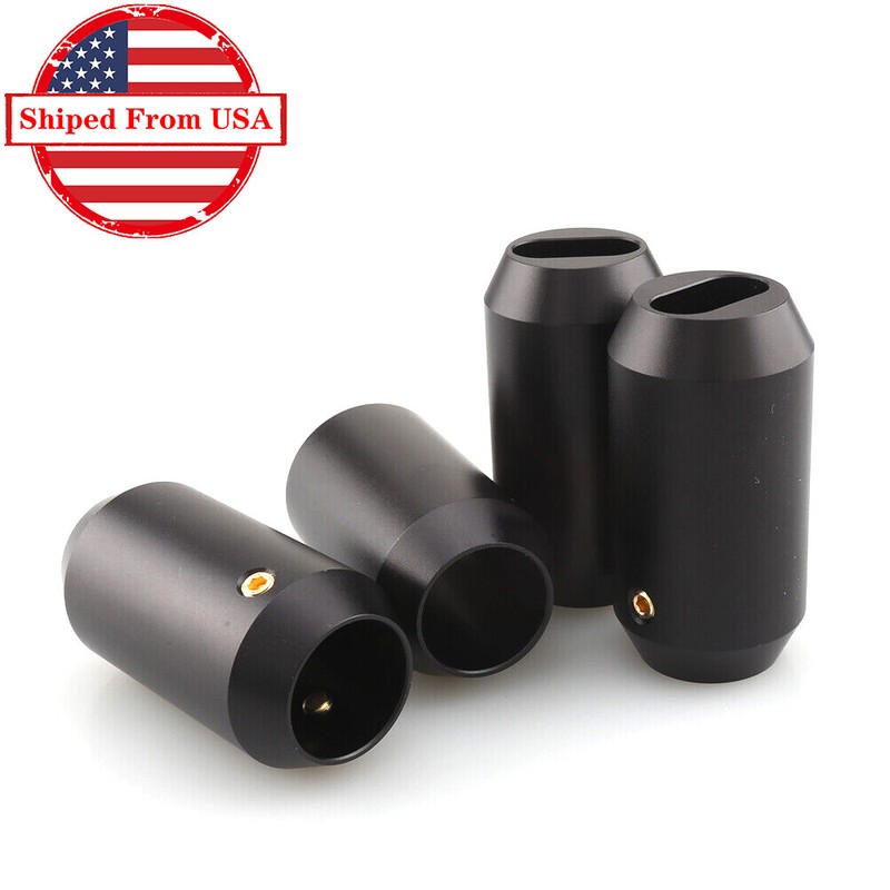 4pcs HiFi Audio Cable Aluminium Pants Boot 1 to 2 Speaker Cable Y Splitter 16mm