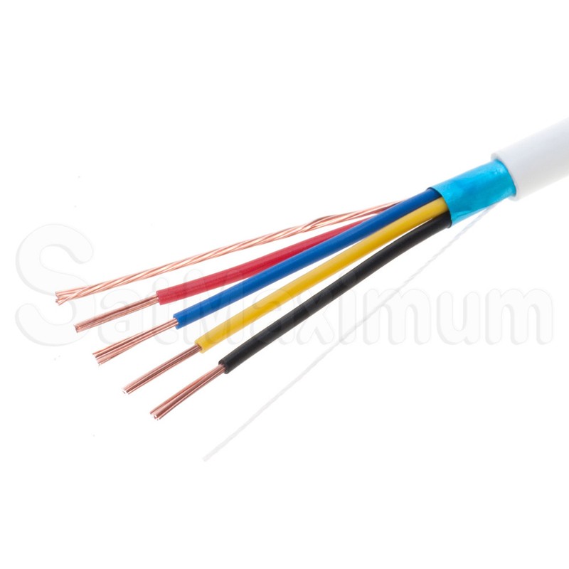SHIELDED Security ALARM Cable Stranded / Solid Wire 18 22 AWG 500ft 1000ft WHITE gallery