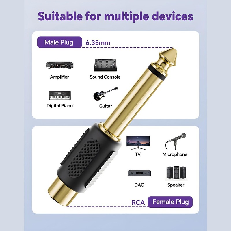 Audio Adapter | RCA Adapter |3,5mm Jack Adapter | 6,5mm Jack Adapter Male Female gallery