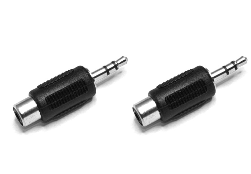Lot of (2) 3.5mm Stereo Male to RCA Female Adapter Jack Audio Connectors
