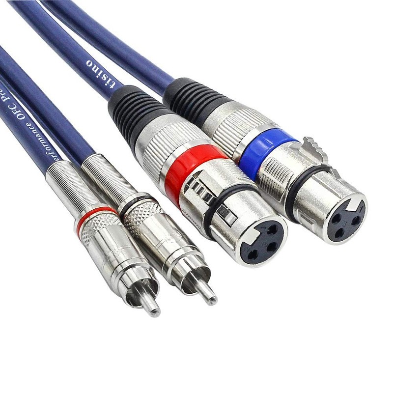 Dual XLR to RCA Cable, Heavy Duty 2 XLR Female to 2 RCA Male Patch Cord HiFi …