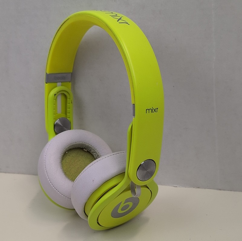 Beats Mixr Wired On Ear Headphones Neon Yellow OEM Authentic Tested Working