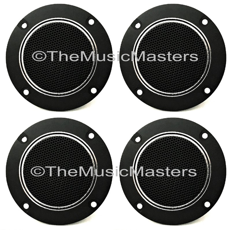 (4) Flush Mount 4″ inch Round Super Horn TWEETERS Speakers Car Audio Home Stereo