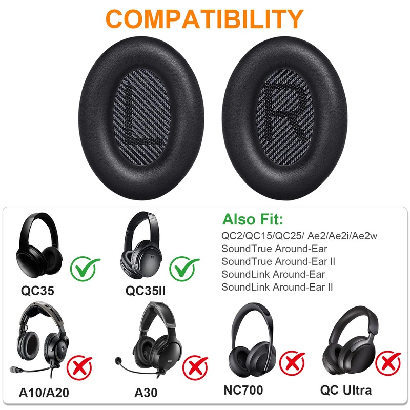 Replacement Ear Pads Cushion for Bose QuietComfort QC35 QC35II Headphones Earpad gallery