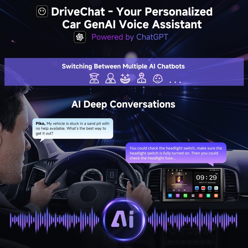 ATOTO 9" A6PF 2DIN Car Stereo Wireless Android Auto CarPlay GPS Track Navi Radio gallery